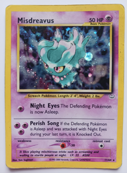Misdreavus Pokemon Card Holo WOTC 11/64 Neo Revelation Set Rare Vintage HP - Image 1