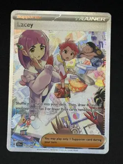 Pokemon Lacey Trainer Card TCG 172/142 Stellar Crown Full Art - Image 1