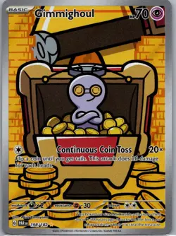 Gimmighoul 198/182 Illustration Rare Pokemon Card SV04: Paradox Rift - Image 1