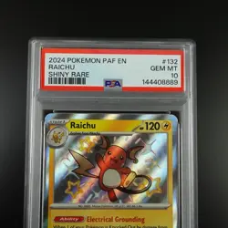 PSA 10 Raichu 132/091 Paldean Fates Shiny Graded Pokemon Card - Image 2