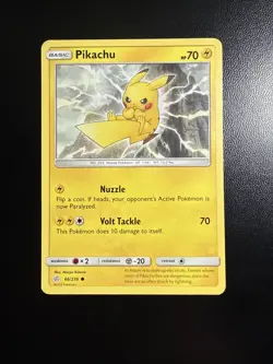 Pikachu 66/236 Common Pokemon Cosmic Eclipse Pokemon Card - Image 1