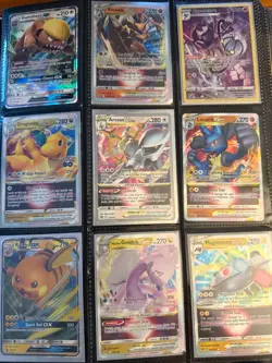 pokemon card full binder ex vmax gx v full art trainers gold and rainbow cards.. - Image 1