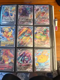 pokemon card full binder ex vmax gx v full art trainers gold and rainbow cards.. - Image 3