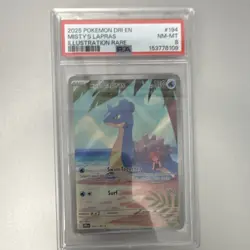Pokemon TCG Misty's Lapras Holo Illustration Rare Basic 110 HP 194/182 2025 - Image 1