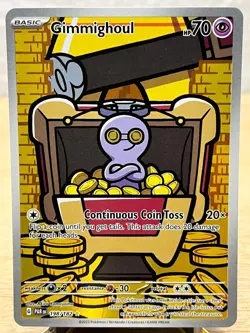 Paradox Rift Gimmighoul 198/182 Illustration Rare Pokemon NM/M - Image 1