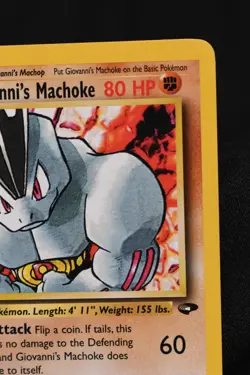 Giovanni's Machoke 1st Edition 42/132 LP Gym Challenge Regular Uncommon Pokemon - Image 3