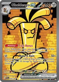 1x Gholdengo ex - 252/182 - Special Illustration Rare NM-Mint Pokemon SV04 - Par - Image 1