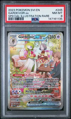2023 POKEMON SVI EN-SCARLET & VIOLET #245 GARDEVOIR EX PSA 8 - Image 1