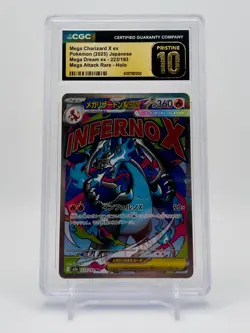 🔥✨CGC Pristine 10 Mega Charizard X ex 223/193 Mega Dream ex Japanese Pokemon - Image 1