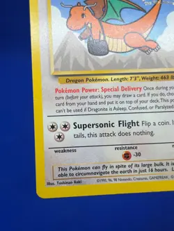 VTG 1999 Pokemon The First Movie WB Kids Dragonite 5 WOTC Black Star Promo MP - Image 5