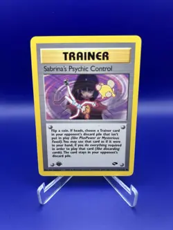 Pokemon Sabrina's Psychic Control 121/132 1st Edition Trainer Gym Challenge LP - Image 2