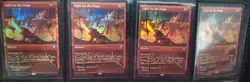 MTG 4 X FOIL LIGHT UP THE STAGE FNM PROMO SHADOW SIGNED BY ARTIST - Image 1