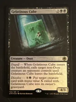 1x Foil Gelatinous Cube (105) Adventures in the Forgotten Realms LP MTG Magic x1 - Image 1