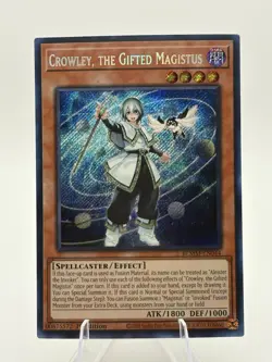 Crowley The Gifted Magistus 1st Edition Secret Rare NM BLMM-EN044 Yu-Gi-Oh - Image 1