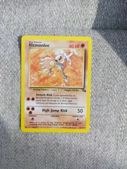 Pokemon TCG Hitmonlee Fossil Card 22/62 Regular Rare MINT Condition WOTC - Image 1