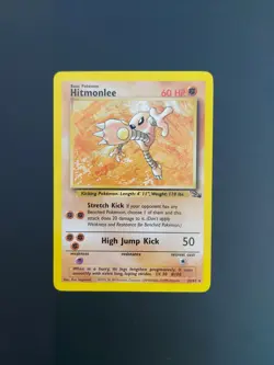 Pokemon TCG Hitmonlee Fossil Card 22/62 Regular Rare MINT Condition WOTC - Image 3