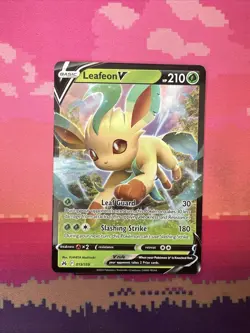 Pokemon Card Leafeon V 013/159 Ultra Rare Crown Zenith Near Mint - Image 1