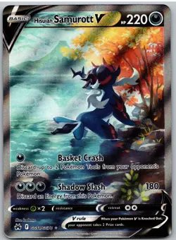 Hisuian Samurott V GG51/GG70 Holo Crown Zenith Galarian Gallery Pokemon NM - Image 1