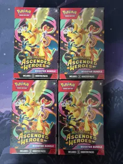 Mega Evolution Ascended Heros Pokemon Booster Bundles X4 NM - Image 1