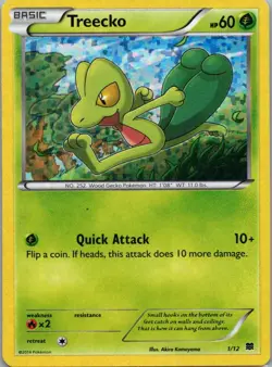 Pokemon TCG Treecko 1/12 McDonalds Collection 2015 Holo LP - Image 1