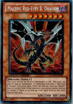 Yugioh Malefic Red-Eyes B. Dragon YMP1-EN001 Limited Edition Secret Rare NM - Image 1