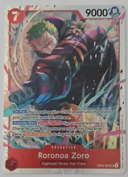 One Piece TCG Roronoa Zoro EB04-007 SR - Adventure on Kami's Island - NM - Image 1