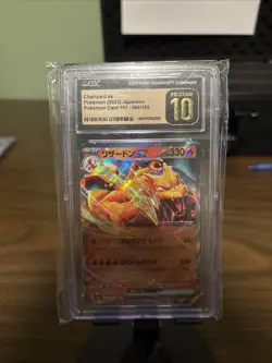 🔥🔥 CGC PRISTINE 10 Charizard EX 006/165 Japanese 151 Double Rare Pokemon Card - Image 1