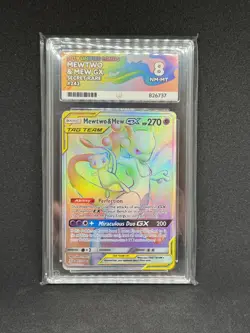 Pokemon Mewtwo Mew GX TCG Card 242/236 Unified Minds Ace 8 - Image 1