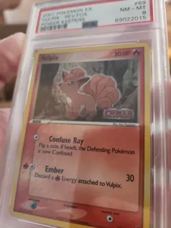 Vulpix 69/108 Power Keepers Stamped Reverse Holo Pokemon Card PSA 8 - Image 2
