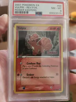 Vulpix 69/108 Power Keepers Stamped Reverse Holo Pokemon Card PSA 8 - Image 3