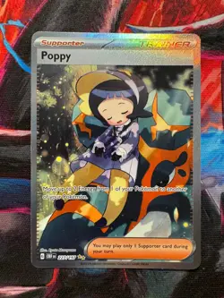 Pokemon TCG Poppy Obsidian Flames Holo Card 227/197 Special Illustration Rare - Image 1