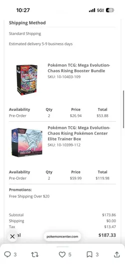⭐Chaos Rising⭐ Pokemon Center ETB Elite Trainer Box PRESALE CONFIRMED 5/22/26 - Image 3
