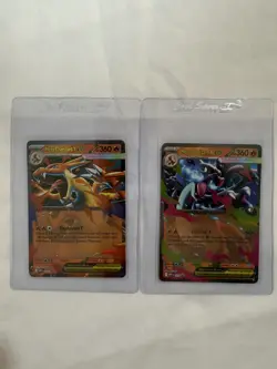 Mega Charizard X Ex 029 & Mega Charizard Y Ex 030 Black Star Promo Pokemon - Image 1