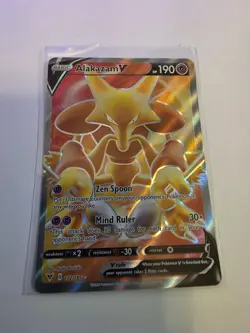 2020 Pokemon - Sword & Shield Vivid Voltage Alakazam V #172/185 - Image 1