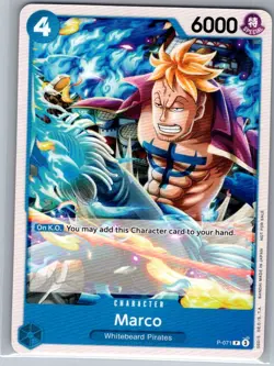 Marco (Two Legends Pre-Release) P-071 English One Piece Promotion Card - NM - Image 1