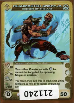 (211240) HEADMASTER ANKHYJA Seeker 70/35/55/105/50 (4 Max Stats) SR Chaotic Card - Image 1