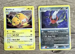 2008 Pokemon TCG Holo Cards Lot Of 2 - Darkrai & Raichu Holo - Condition (HP) - Image 1