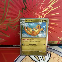 Pokemon TCG Dragonite Scarlet Violet Holo Card 149/165 Rare Dragonite TCG Card - Image 1