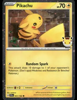 Pikachu (Pokemon Day 2026) Common Miscellaneous Cards & Products 051/162 NM - Image 1