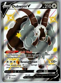 Dubwool V SV120/SV122 Shining Fates: Shiny Vault - Pokemon Card - NM - Image 1