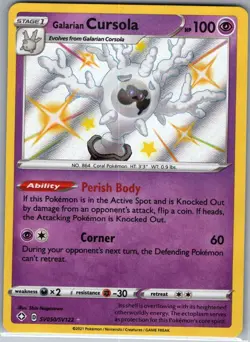 Galarian Cursola SV050/SV122 Shining Fates: Shiny Vault - Pokemon Card - NM - Image 1