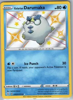 Galarian Darumaka SV023/SV122 Shining Fates: Shiny Vault - Pokemon Card - NM - Image 1