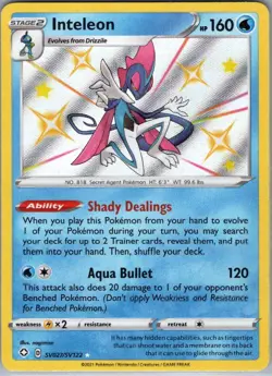 Inteleon SV027/SV122 Shining Fates: Shiny Vault - Pokemon Card - NM - Image 1