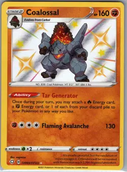 Coalossal SV069/SV122 Shining Fates: Shiny Vault - Pokemon Card - NM - Image 1