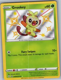 Grookey SV004/SV122 Shining Fates: Shiny Vault - Pokemon Card - NM - Image 1