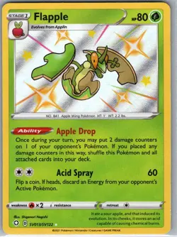 Flapple SV013/SV122 Shining Fates: Shiny Vault - Pokemon Card - NM - Image 1
