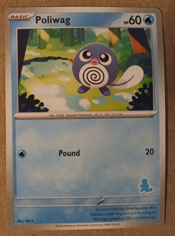 Poliwag Card My First Battle Squirtle Stamped Theme Deck Exclusive NM - Image 1