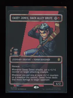 MTG Borderless Surge Foil Commander TMNT CASEY JONES, BACK ALLEY BRUTE Legendary - Image 1