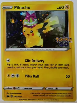 Pikachu SWSH234 Cosmos Holo Heavily Bleed Error Rare Pokemon TCG ✨ Promo - Image 2