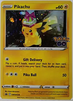 Pikachu SWSH234 Cosmos Holo Heavily Bleed Error Rare Pokemon TCG ✨ Promo - Image 3